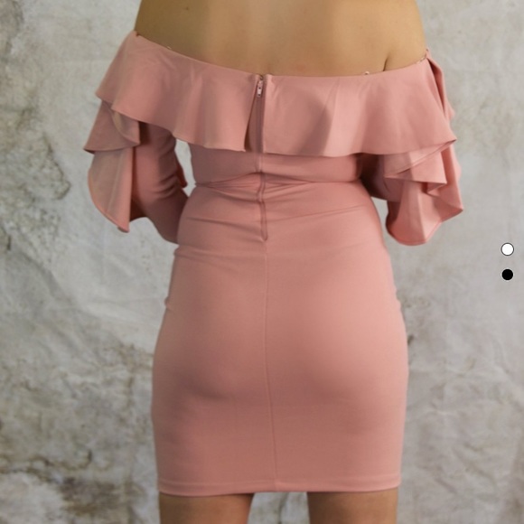 Pink Ruffle Maternity Dress - Picture 2 of 4